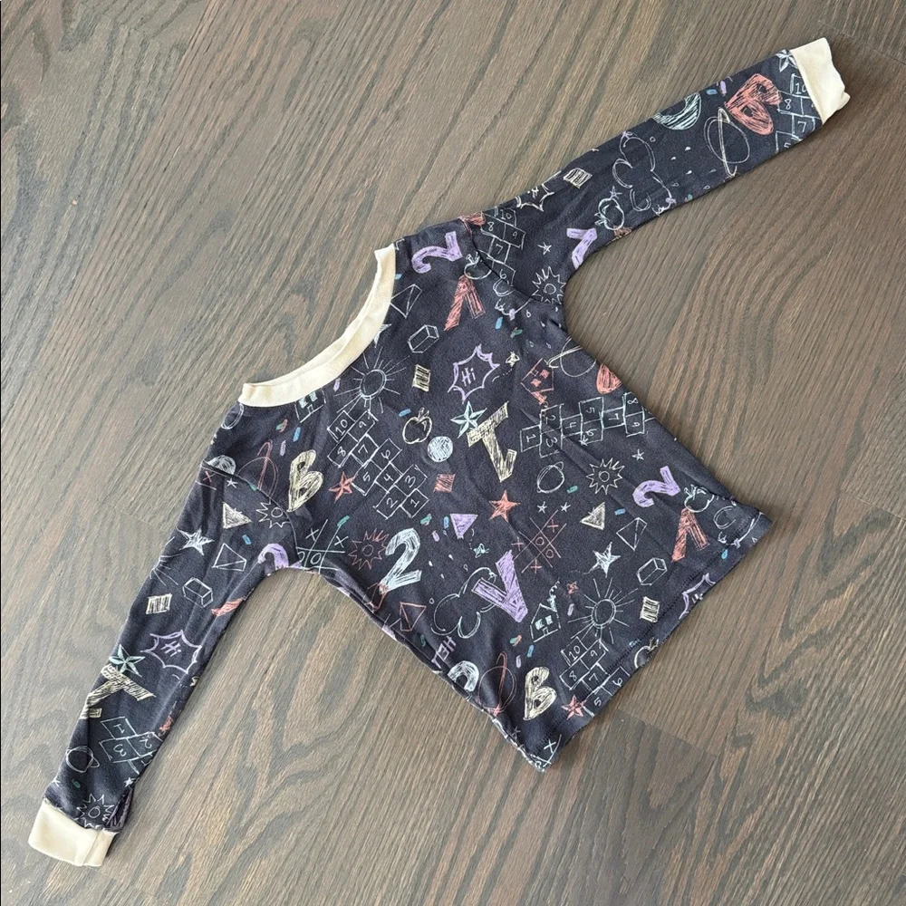 Burt’s Bees Baby Sidewalk Chalk Organic Cotton Pajama Set 3T EUC
